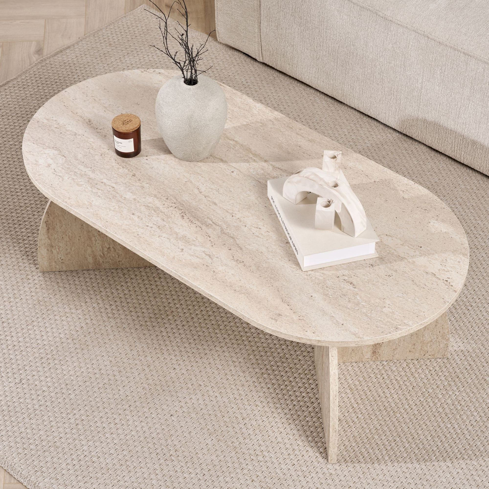 Melina - Coffee Table - Travertine