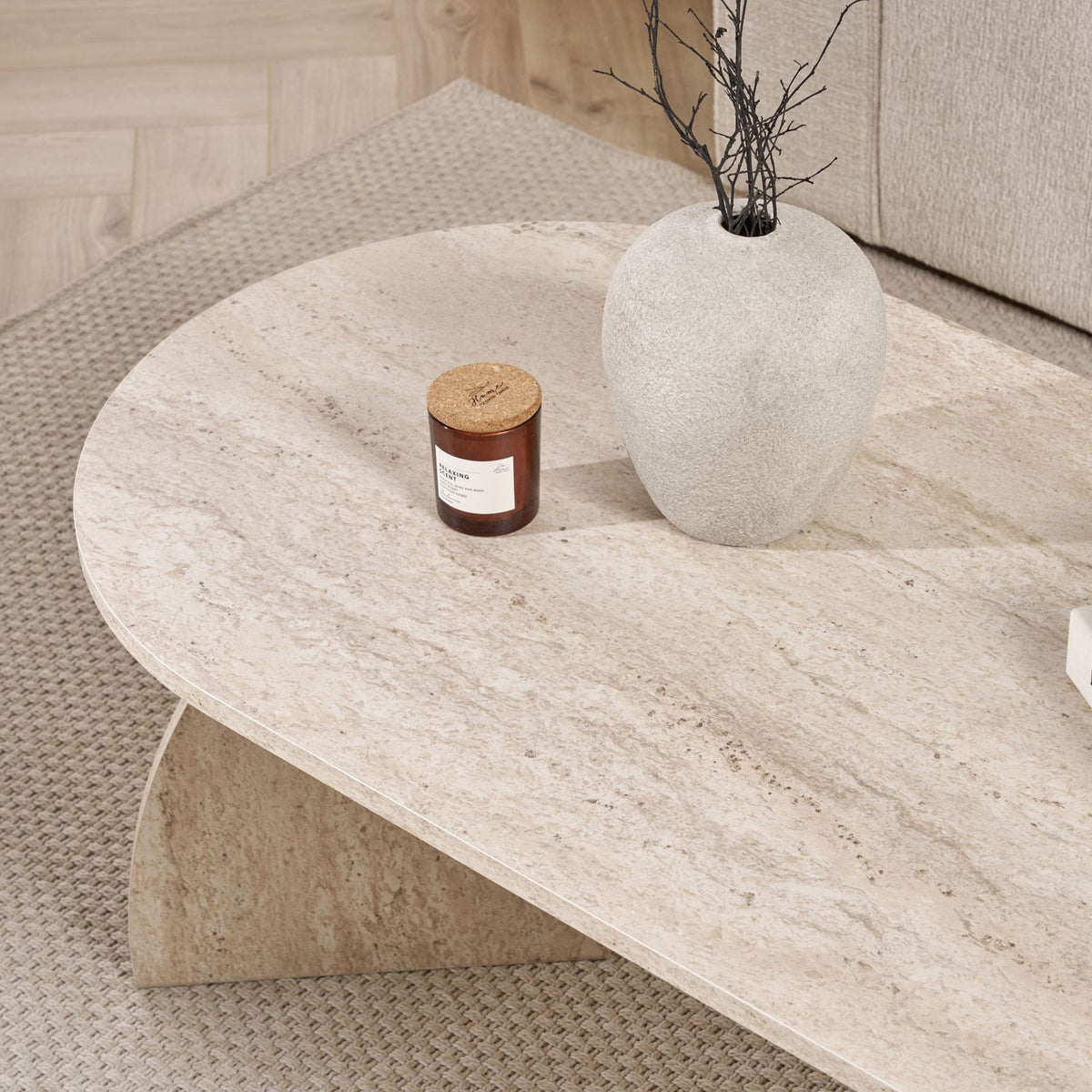Melina - Coffee Table - Travertine