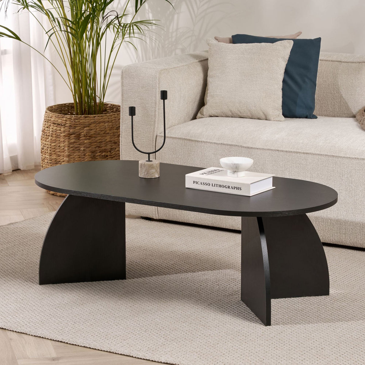 Melina - Coffee Table - Black Wood