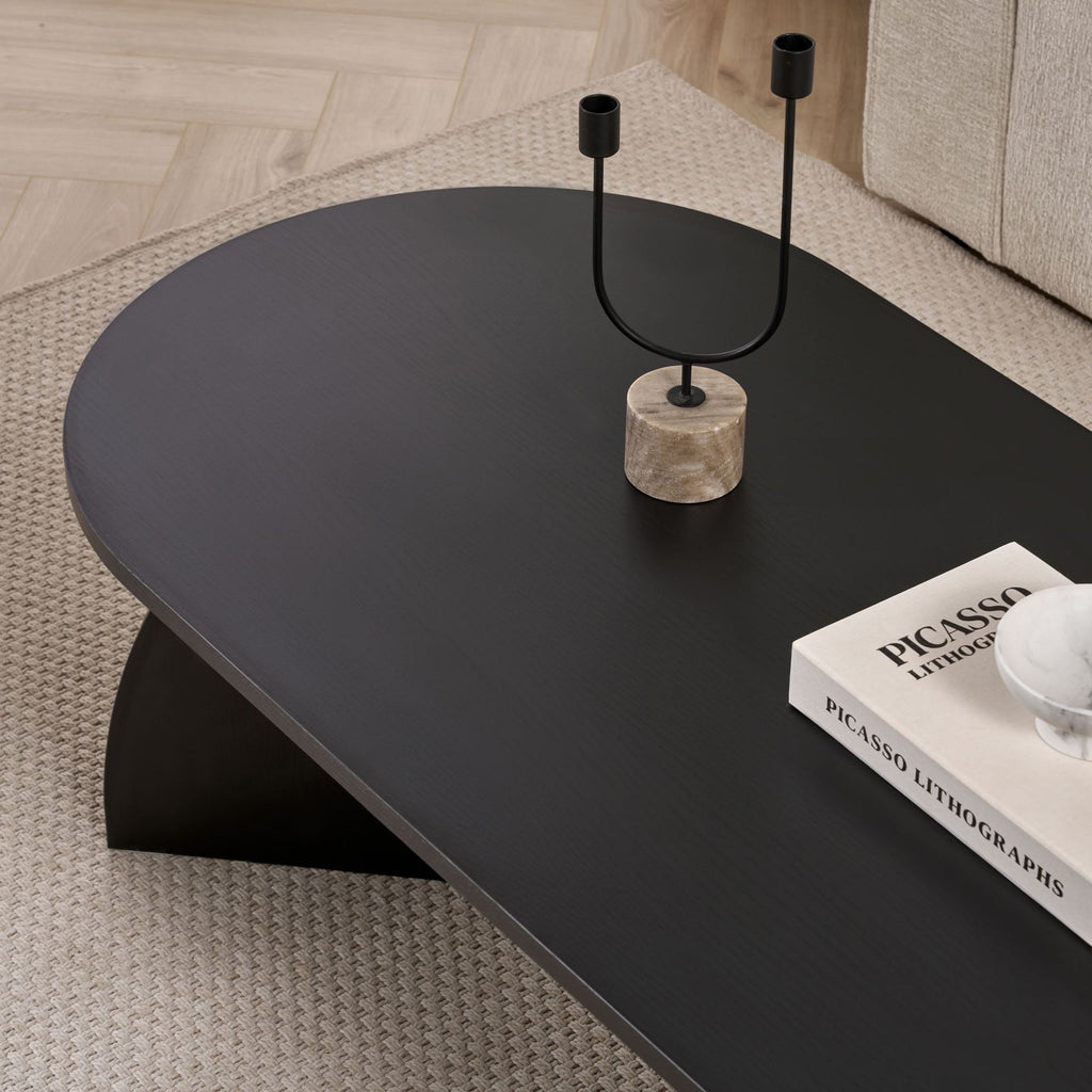 Melina - Coffee Table - Black Wood
