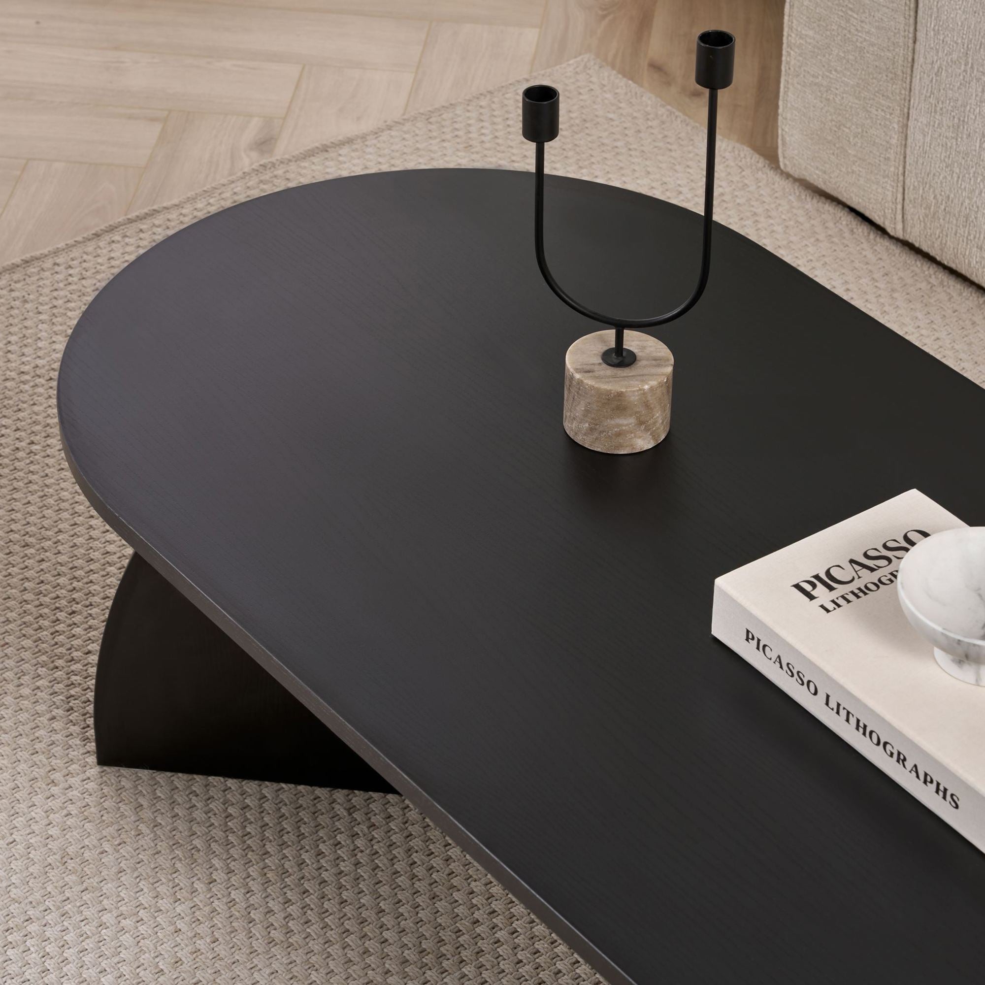 Melina - Coffee Table - Black Wood