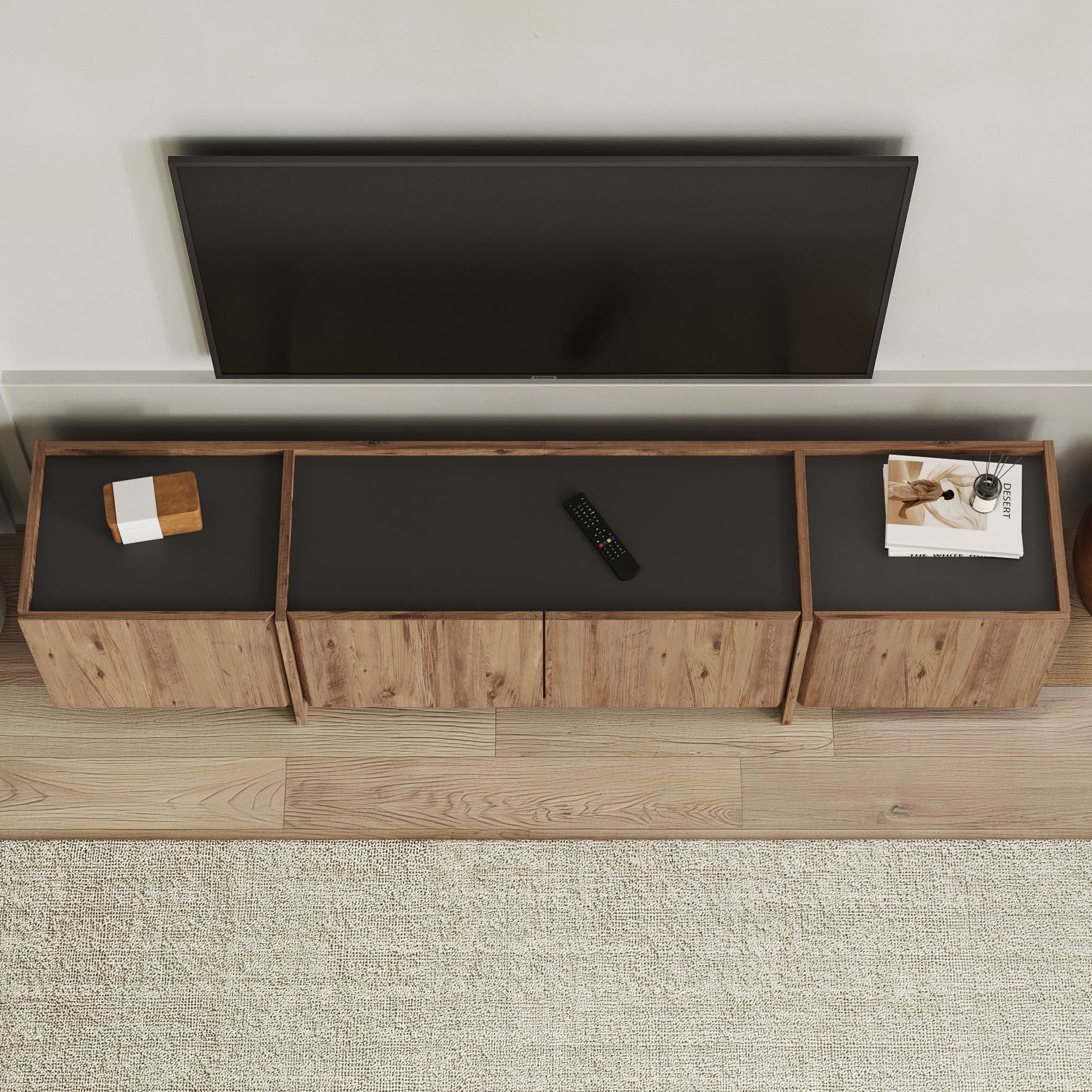 Lowen - Mueble de TV - Atlantic Pine/Anthracite