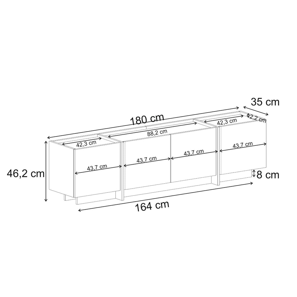 Lowen - Mueble de TV - Atlantic Pine/Anthracite