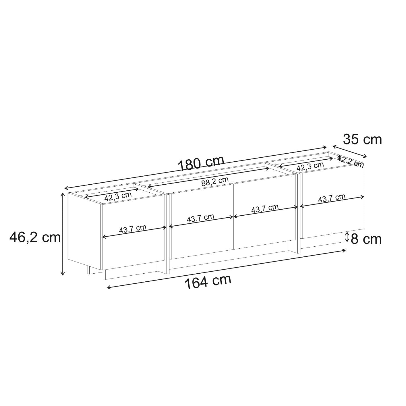 Lowen - Mueble de TV - Atlantic Pine/Anthracite