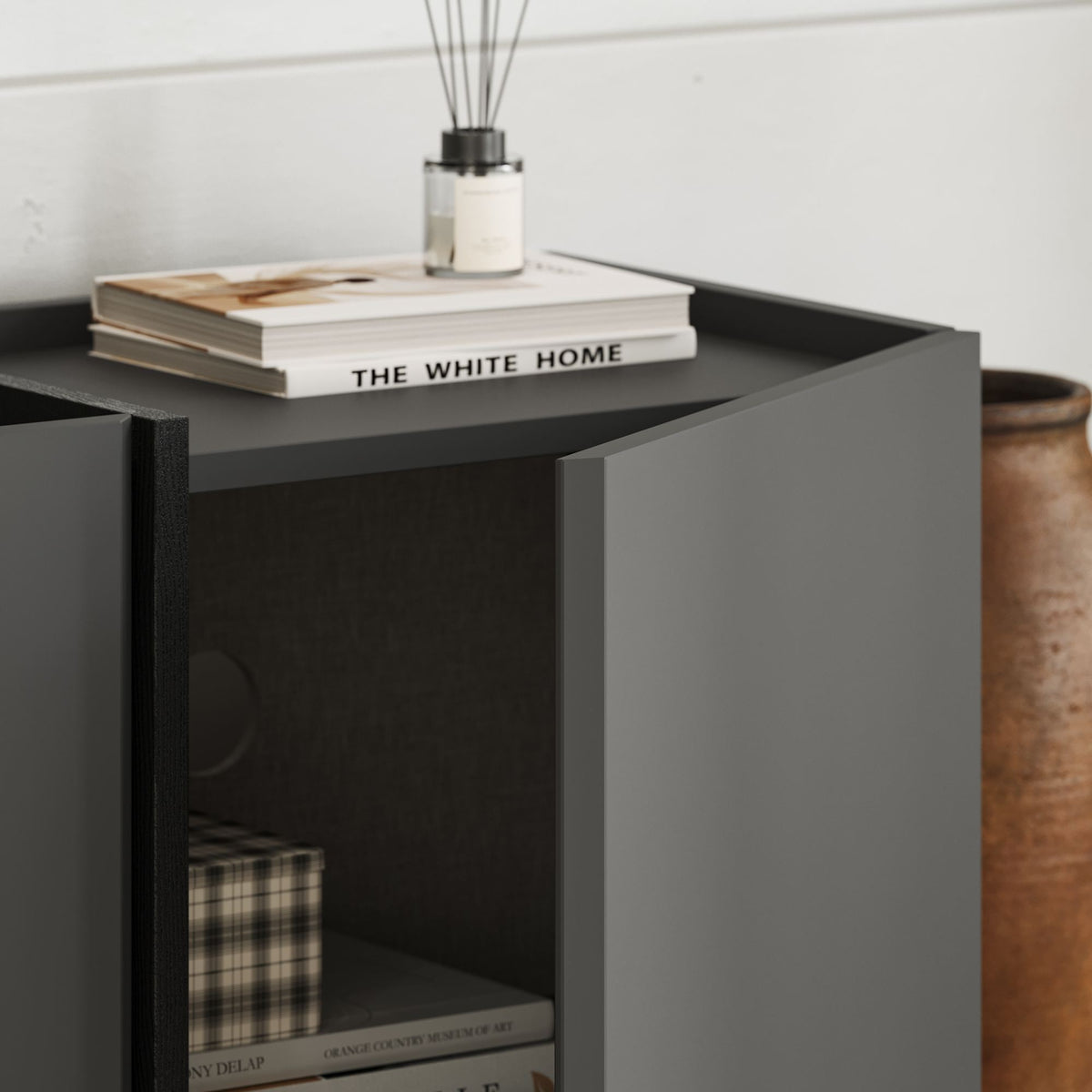 Lowen - Mueble de TV - Antracita/Negro