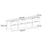 Lowen - Mueble de TV - Antracita/Negro