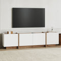 Lowen - TV Stand - White/Atlantic Pine