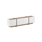 Lowen - TV Stand - White/Atlantic Pine