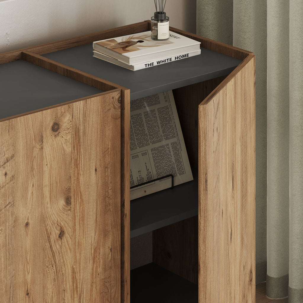 Dorma - Console Table - Atlantic Pine/Anthracite