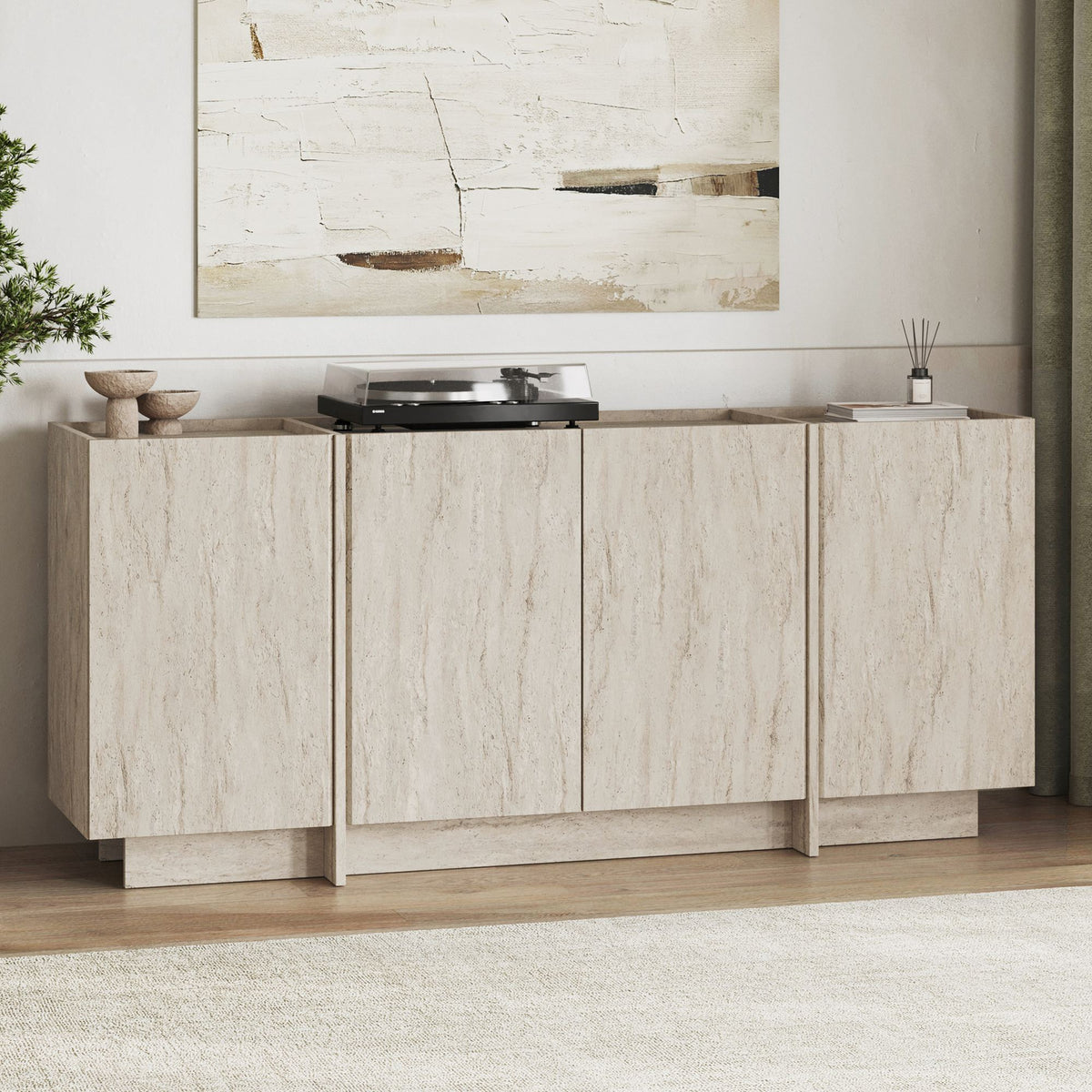 Dorma - Console Table - Travertine