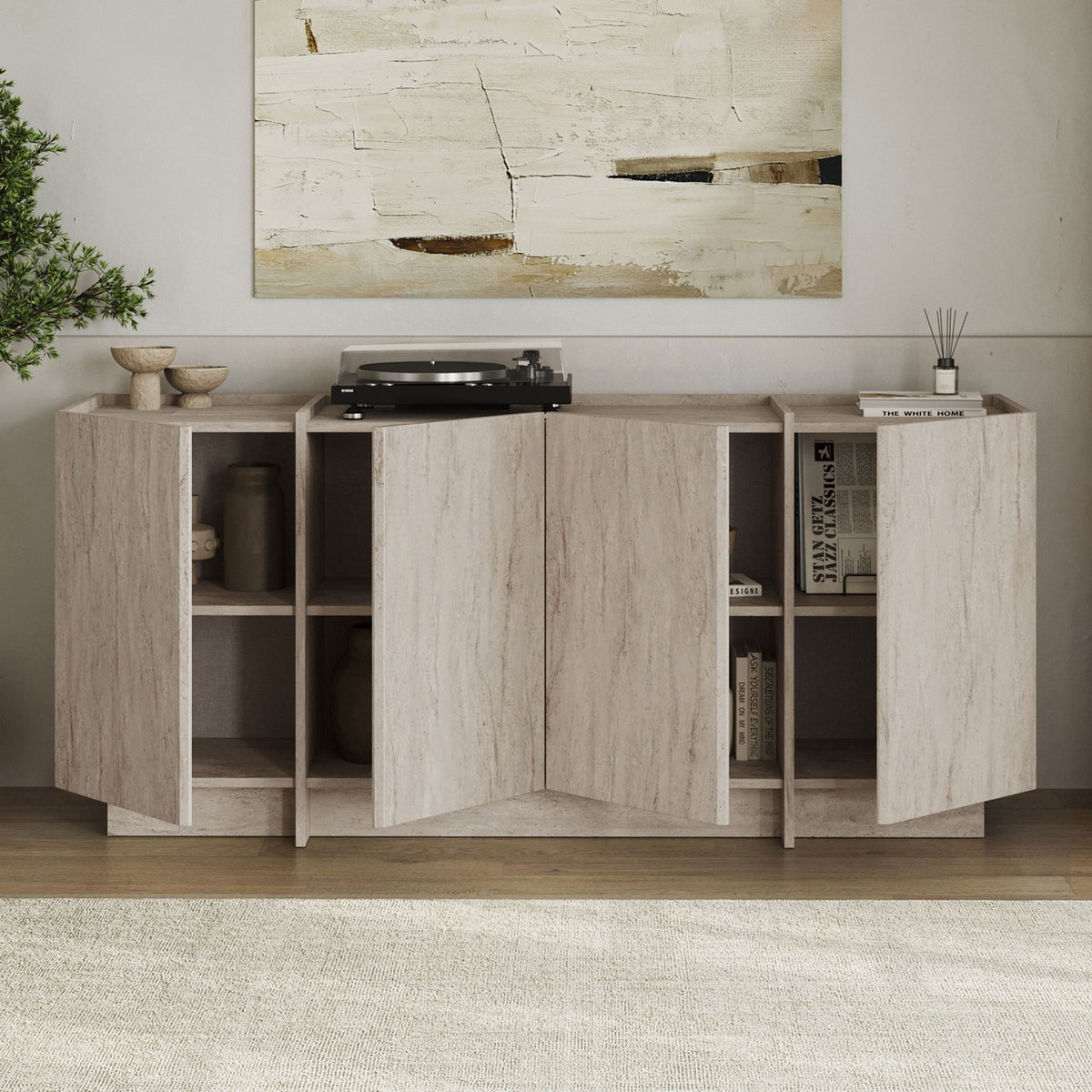Dorma - Console Table - Travertine