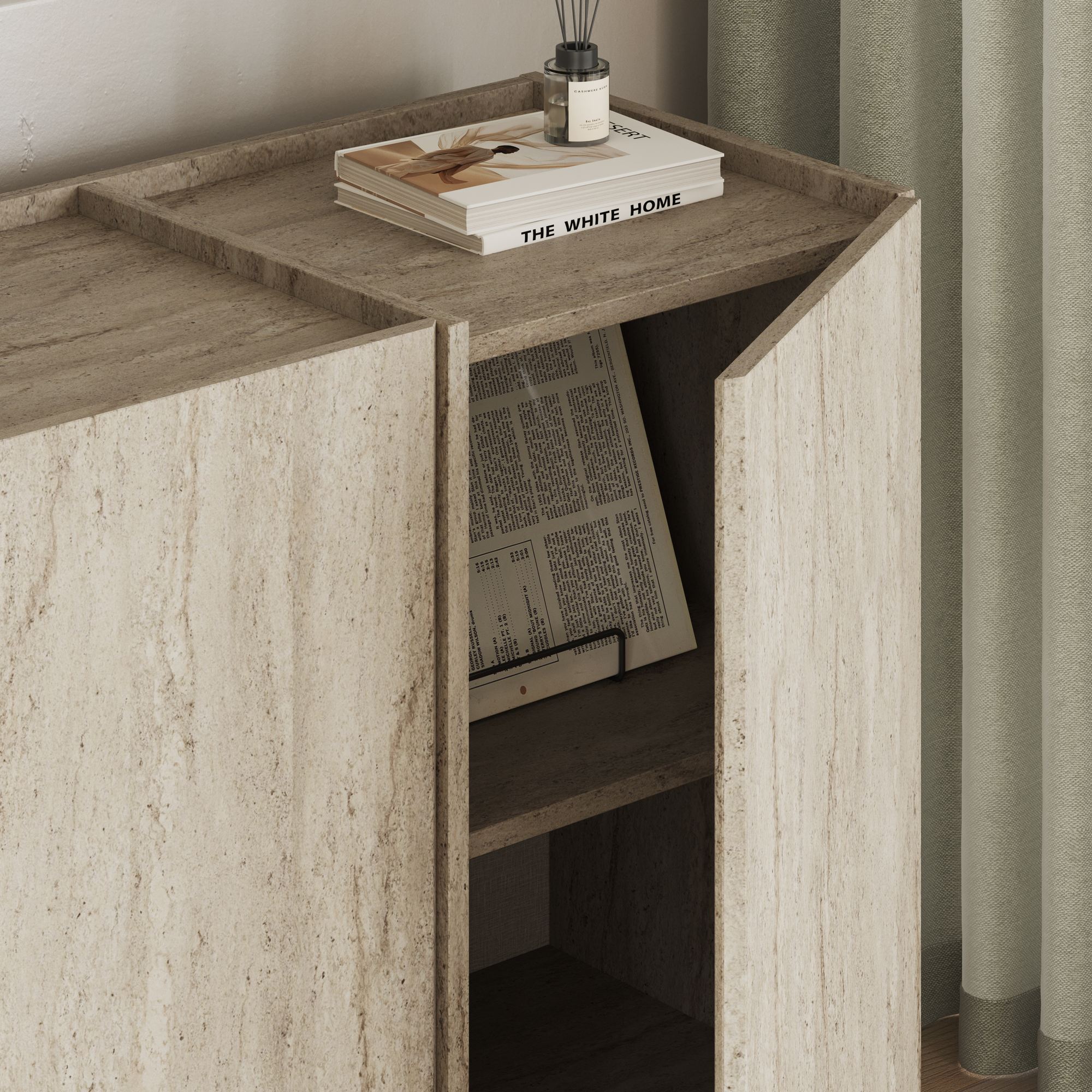 Dorma - Console Table - Travertine