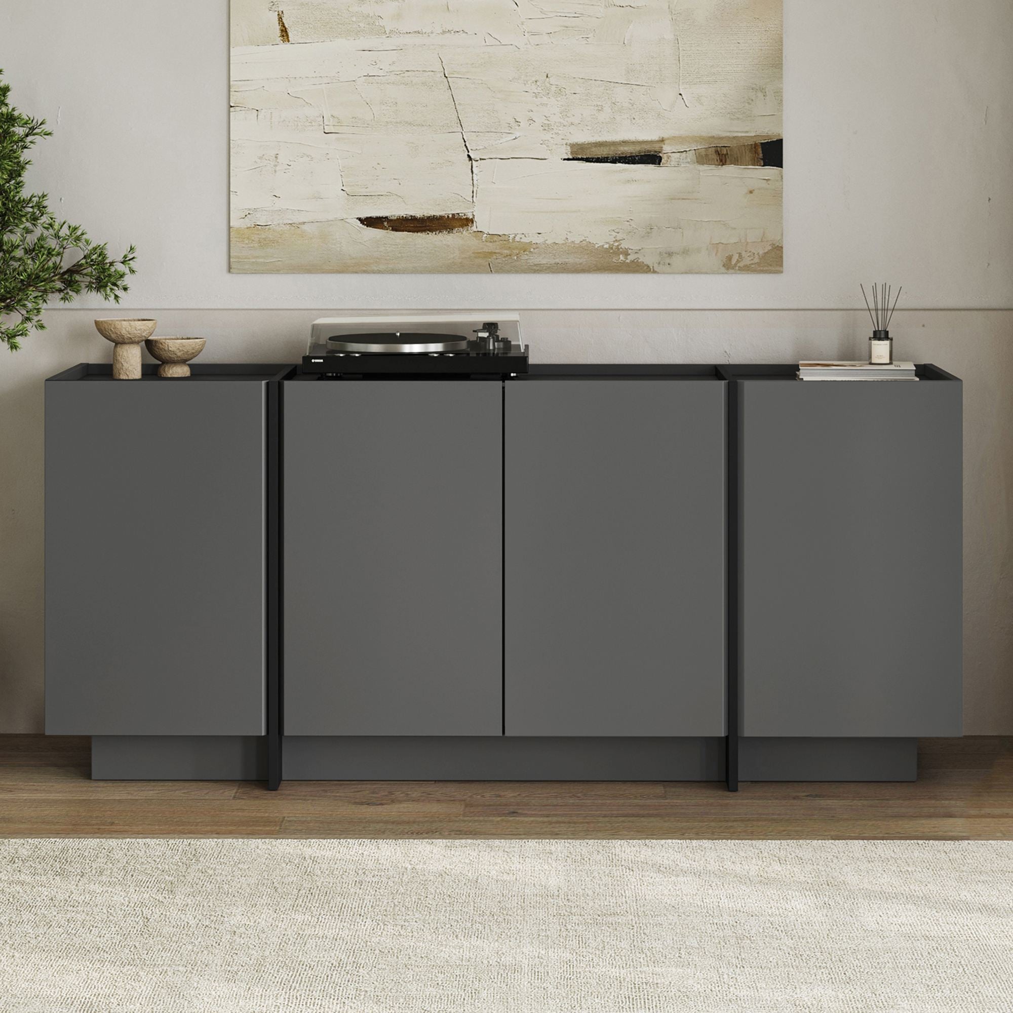 Dorma - Console Table - Anthracite/Black