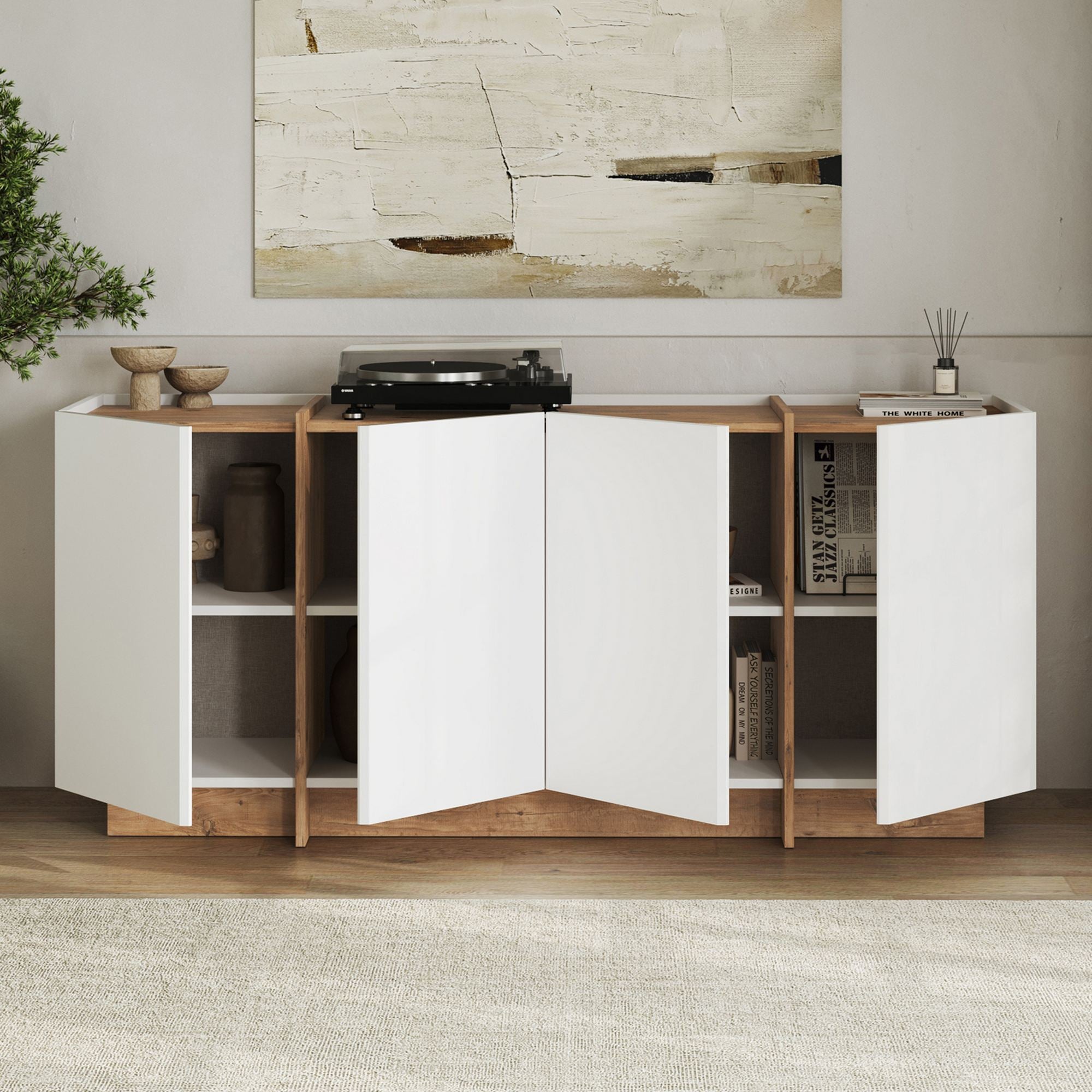 Dorma - Console Table - White/Atlantic Pine