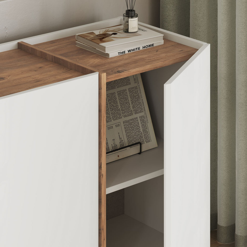 Dorma - Console Table - White/Atlantic Pine