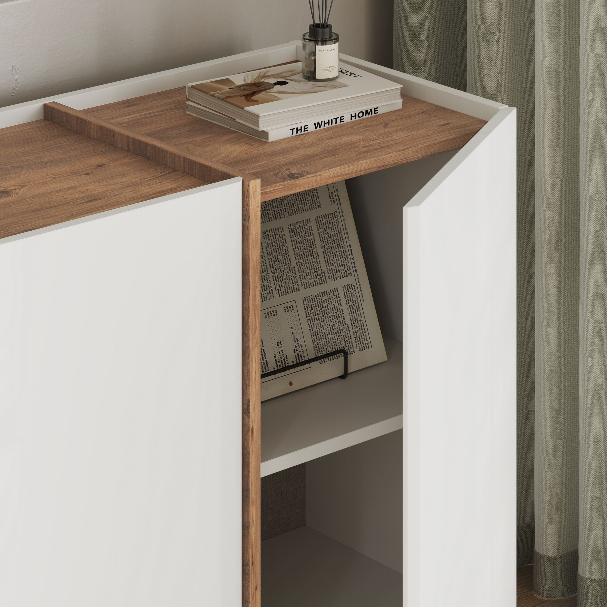Dorma - Console Table - White/Atlantic Pine