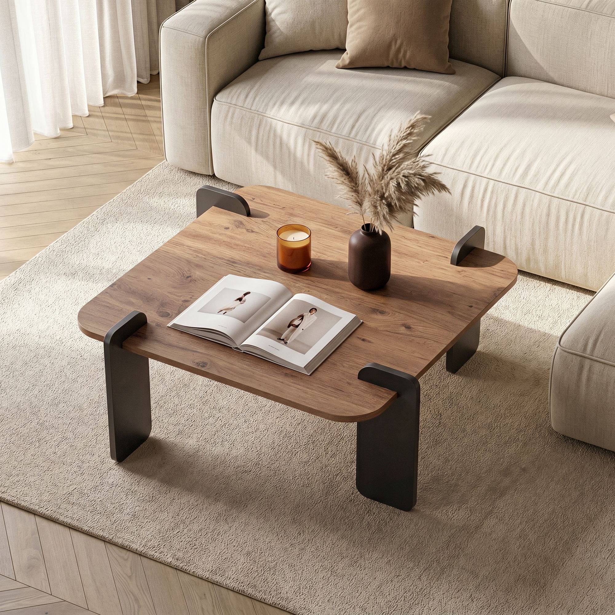 Tables Basses Marais - Pin Atlantique / Anthracite