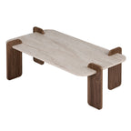 Tables Basses Renard - Travertin / Noyer