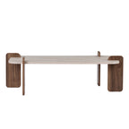 Tables Basses Renard - Travertin / Noyer