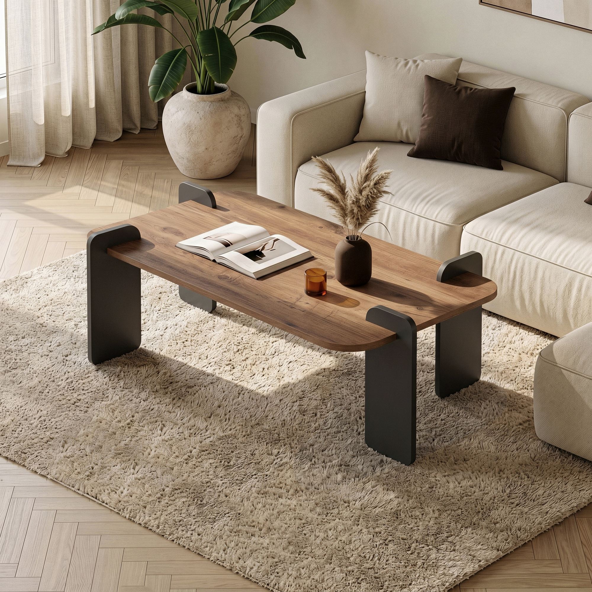 Tables Basses Renard - Pin Atlantique / Anthracite