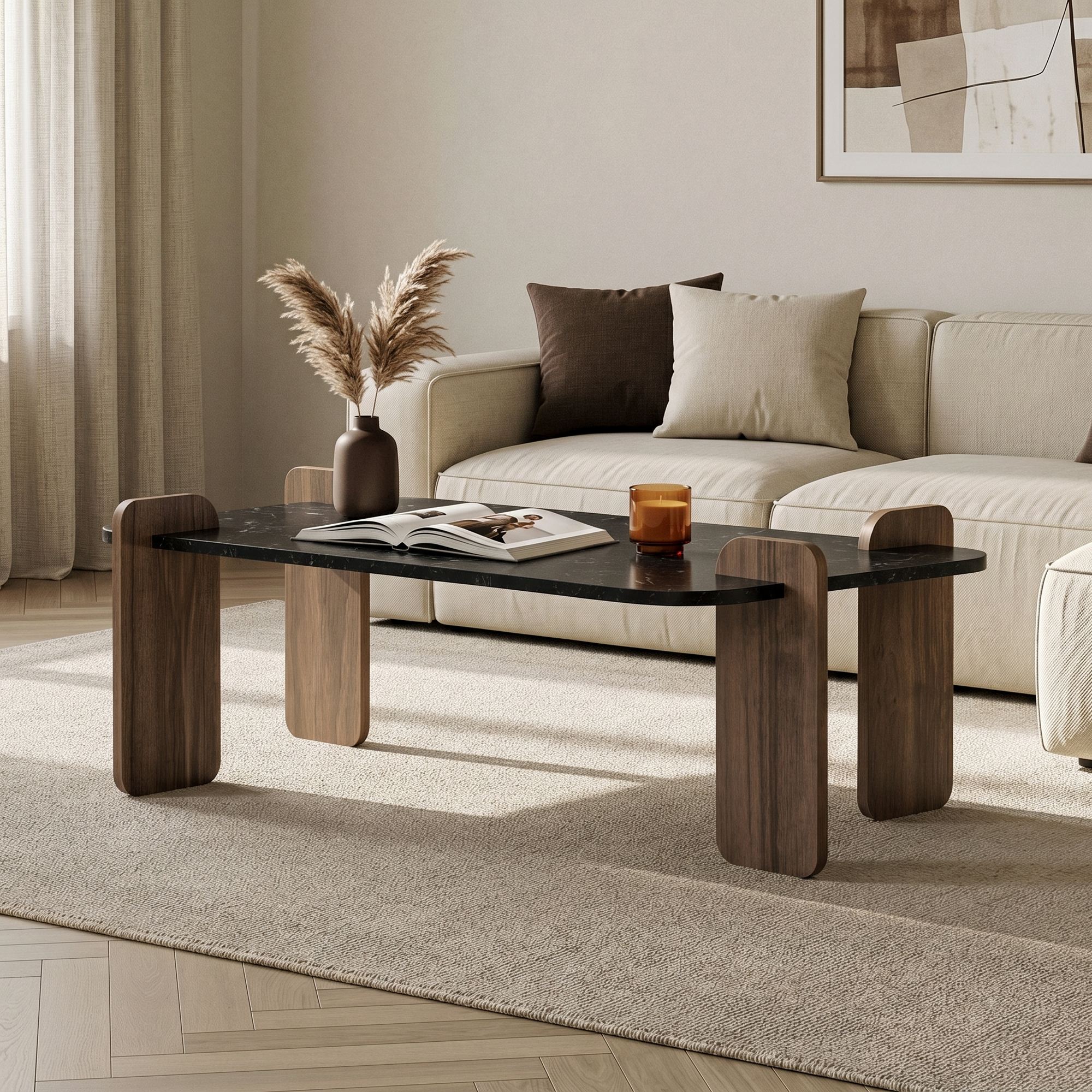 Tables Basses Renard - Lotus / Noyer