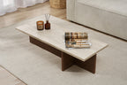 Harbor - Coffee Table - Travertine/Milano Walnut