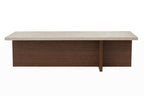 Harbor - Coffee Table - Travertine/Milano Walnut