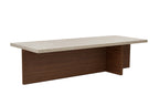 Harbor - Coffee Table - Travertine/Milano Walnut
