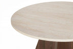 Virella - Dining Table - Travertine/Venezia Walnut