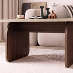 Pietra - Coffee Table - Travertine/Milano Walnut