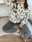 Veste Moumoute Fleurie Eva