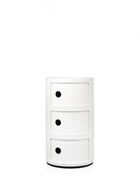 Table De Chevet Blanche 3 Tiroirs Componibili - Kartell