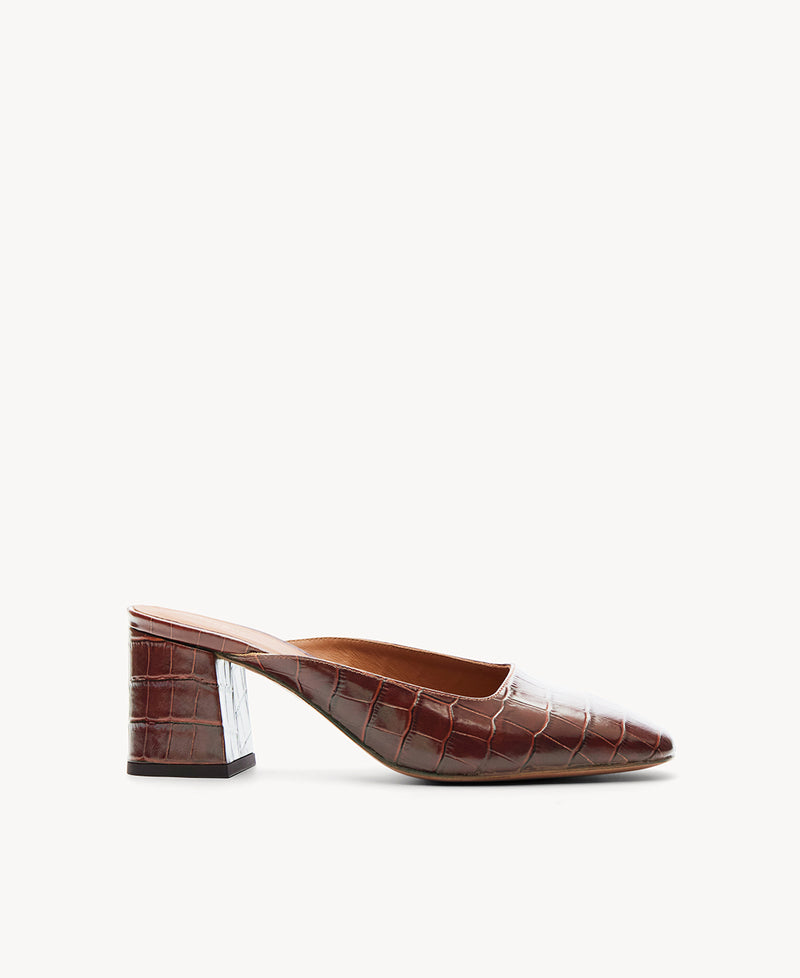 sandals N°604 Croco Brown