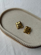 Boucles D’Oreilles Vintage - Drapées Dorées
