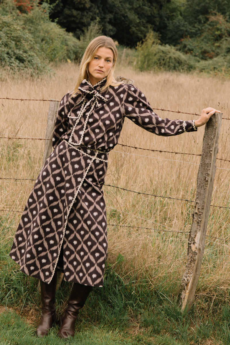 Jupe Lise - Ikat Prune