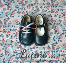 Chaussures Babies Charles Ix Alice À Boucle - Cuir Marine - Fille