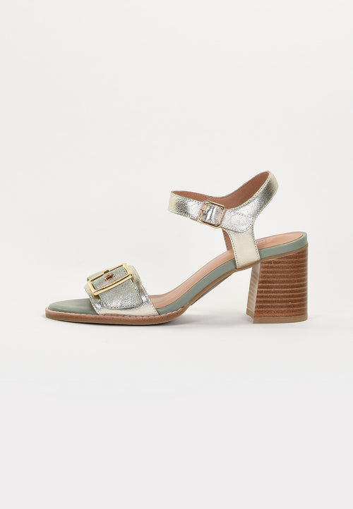 Lison Heeled Sandals - Platinum