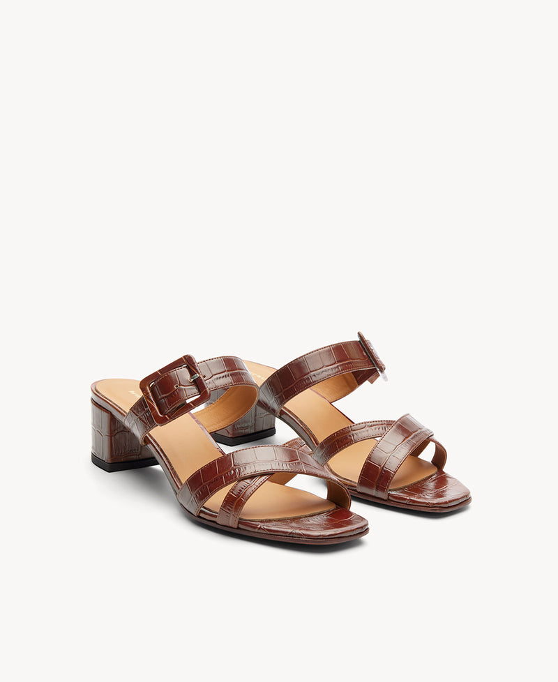 sandals N°904 Croco Brown