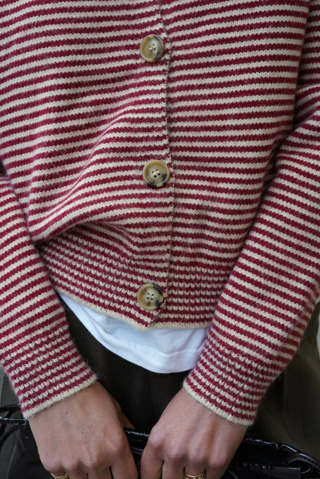 Red/Ecru Striped Clément Vest