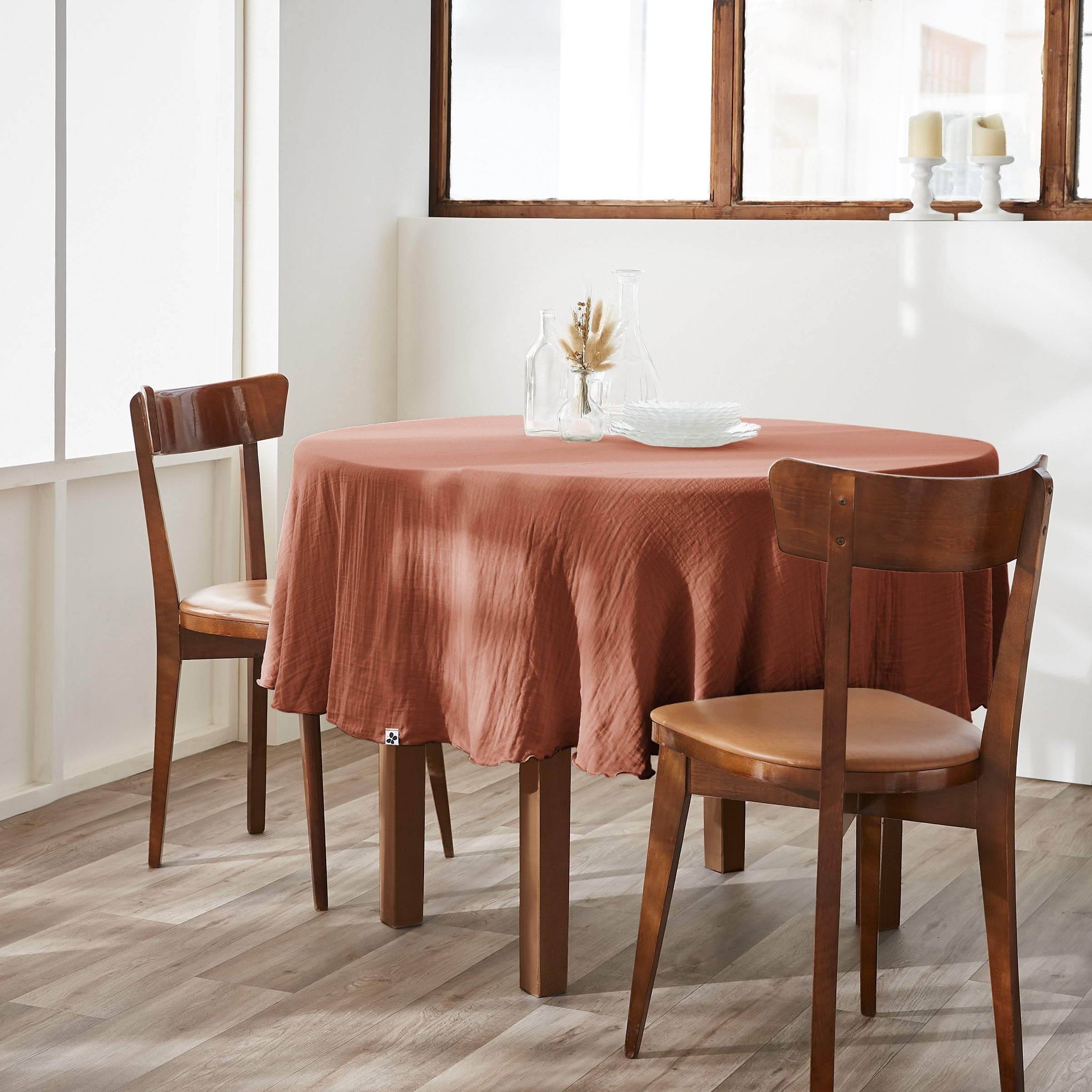Gaïa - Nappe Ronde - Terracotta