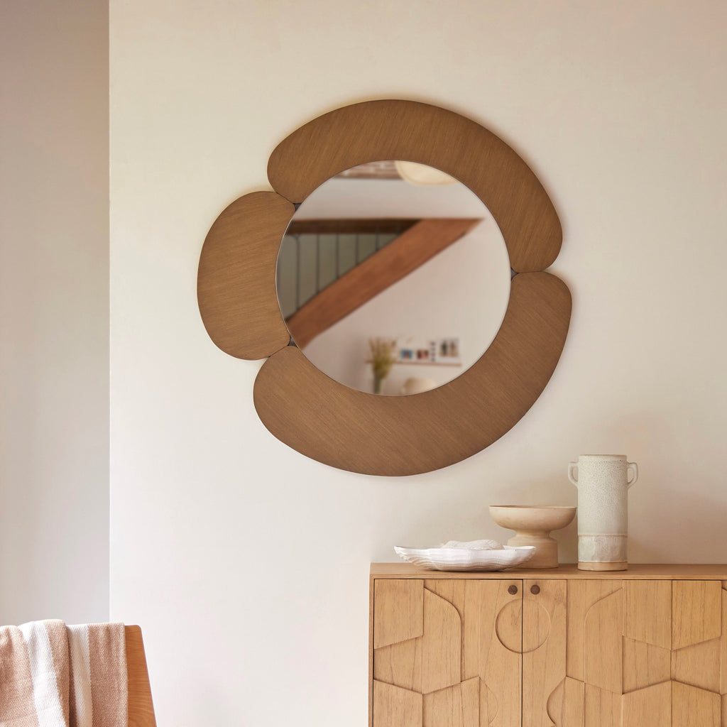 Sara - Miroir Rond - Mindi Clair - Naturel