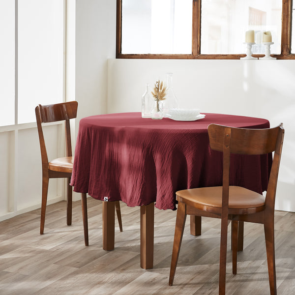 Gaïa - Nappe Ronde - Lie De Vin