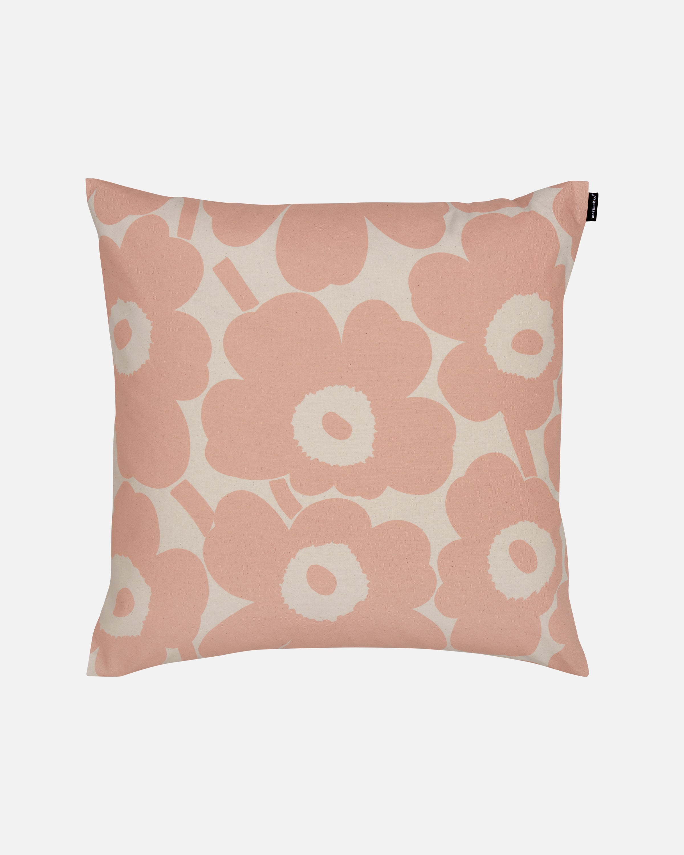 Pieni Unikko Cushion Cover - 50X50Cm - Cotton & Peach