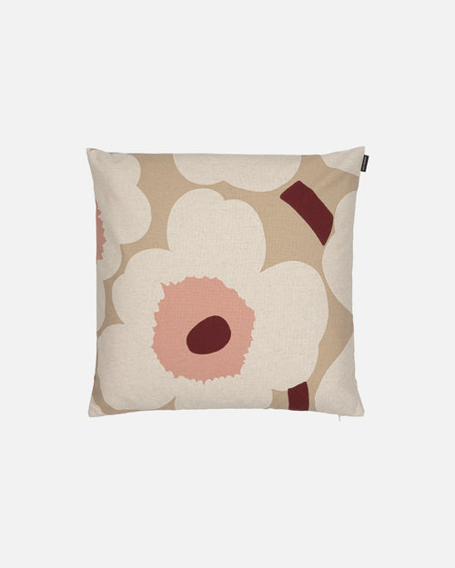 Housse De Coussin Unikko - 50X50cm - Beige & Rose