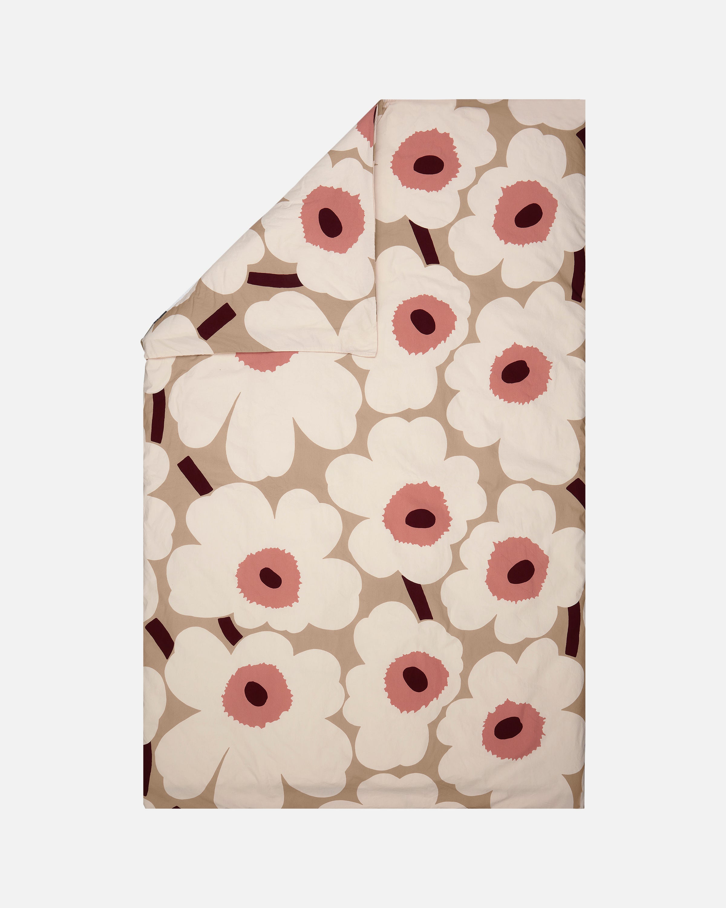 Funda Nórdica Unikko - Beige y Rosa