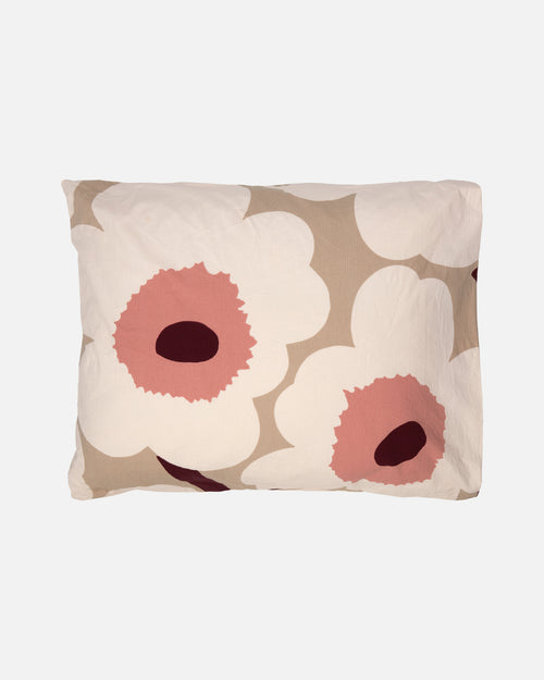 Taie D'Oreiller Unikko - Beige & Rose