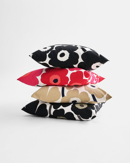 Housse De Coussin Pieni Unikko - 50X50cm - Blanc & Rouge