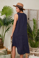 Autour Du Lin - Vestido - Azul marino - Mujeres