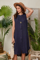 Autour Du Lin - Vestido - Azul marino - Mujeres