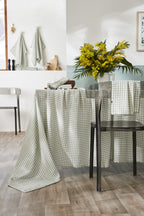 Vickie - Nappe Rectangle - Gaze De Coton - Eucalyptus